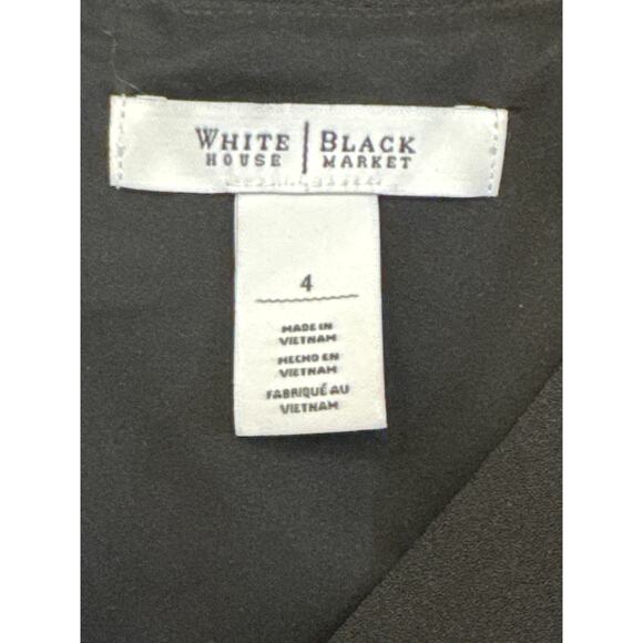 White House Black Market Wide Leg Crop Black Women's Jumpsuit Size 4 - Picture 5 of 6